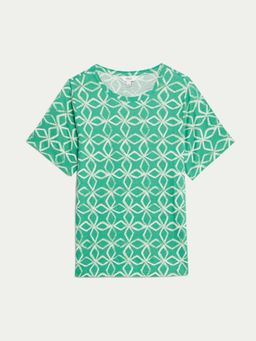 Marks & Spencer - Linen Blend Printed Top