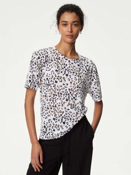 Marks & Spencer - Animal Print Relaxed T-Shirt