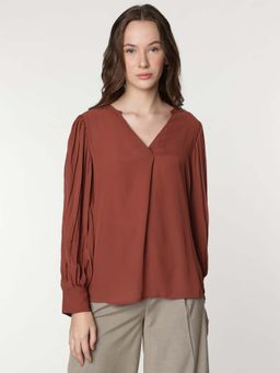 Marks & Spencer - Plain Mandarin Collar Top