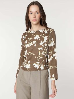 Marks & Spencer - Pure Viscose Printed Round Neck Top