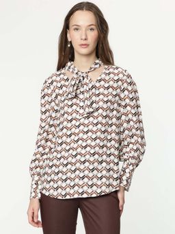 Marks & Spencer - Pure Viscose Printed Bishop Sleeves Top