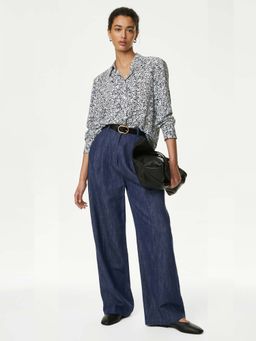 Marks & Spencer - Printed Collared Button Through Shirt