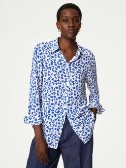 Marks & Spencer - Printed Collared Button Through Shirt