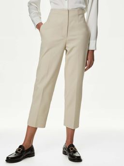 Marks & Spencer - Cotton Blend Slim Fit Cropped Trousers