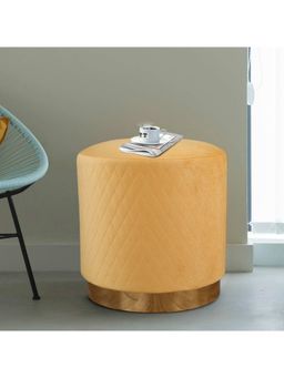 HomeTown - Serena Fabric Ottomans in Mustard Colour