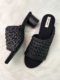 Misfit Panda - Vegan Black Harper Block Heels