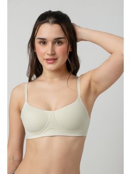 bodyline - Light Green Seamless Lightly Padded Adjustable Straps and Wire Free Demi Bra