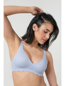 bodyline - Ice Blue Seamless Lightly Padded featuring Medium Coverage Plunge Bra