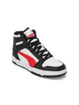 Puma - Red Game Mid Jr Kids White Sneakers