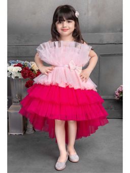 Lagorii - Pink Bow Embellished Tutu Frock