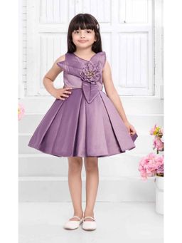 Lagorii - Purple Floral Party Wear Frock