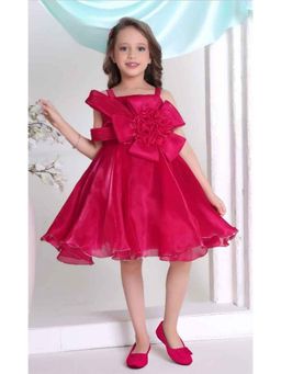 Lagorii - Rani Pink Floral Party Wear Frock