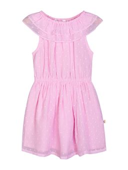 Budding Bees - Girls Pink Georgette Dress