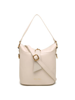 Diana Korr - Beige Solid Faux Leather Sling And Cross Bag