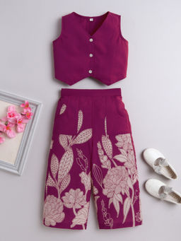 The Magic Wand - Wine Floral Printed Co-Ord