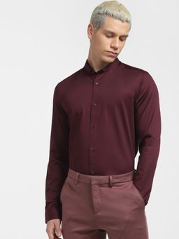 Jack & Jones - Burgundy Full Sleeves Shirt