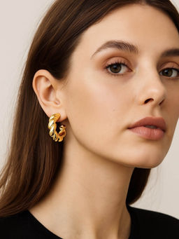 Digital Dress Room - Twisted Chunky Hoop Western Earrings