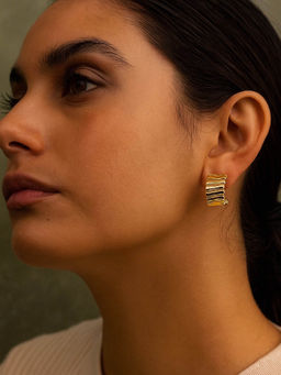 Digital Dress Room - Geometric Hoop Design Western Earrings