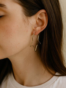 Digital Dress Room - Big Star Hoop Design Western Earrings