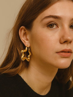 Digital Dress Room - Star Hoops Design Western Earrings