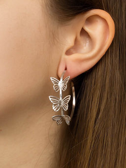 Digital Dress Room - Butterfly Hoop Design Western Earrings