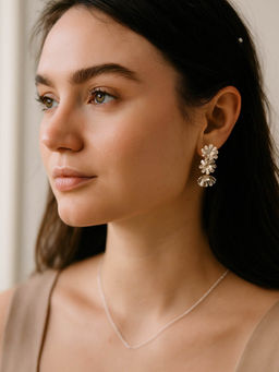 Digital Dress Room - Sparkle Flower Hoop Design Western Earrings