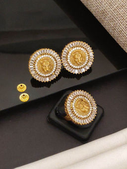Abdesigns - Sophisticated Gold Plated Earring and Ring