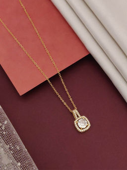 Abdesigns - Beautiful Gold Plated American Diamond Necklace