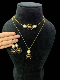 Abdesigns - Gold-Plated Contemporary Jewellery Set