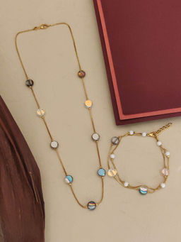 Abdesigns - Sophisticated Gold Plated Necklace and Bracelet