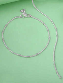 Estele - Classic Silver Tone Gehena Lightweight Payal