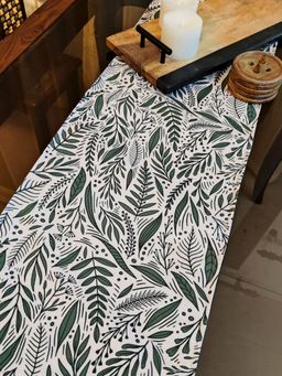 Akira Furnishings - Green Leaves Table Runner