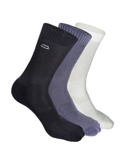 Heelium - Bamboo Crew Socks for Men - 3 Pairs - Black Grey White - Odour Free