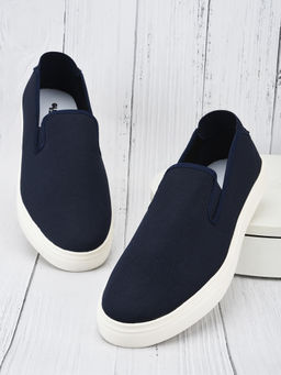 LIBERTY - Gliders HYPER-E Casual Non Lacing Running Shoes for Mens - Navy Blue