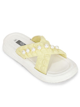LIBERTY - A-HA RESTWALK-2 Mustard Bin Sandals For Women - Mustard