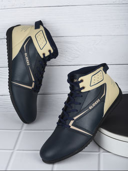 LIBERTY - Gliders RIDER-E Casual Lacing Running Shoes for Mens - Navy Blue