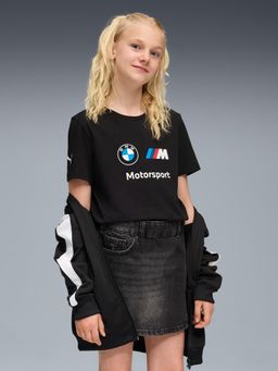 Puma - Unisex Bmw Mms Ess Logo Kids Black T-Shirt