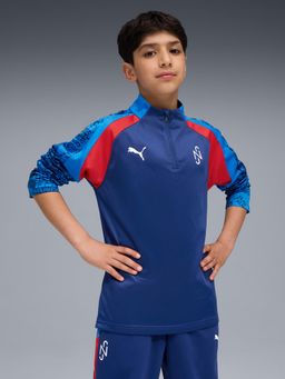 Puma - Neymarjr Playmaker Blue 1/4 Zip Youth T-Shirt