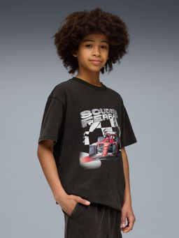 Puma - Unisex Black Scuderia Ferrari Printed T-Shirt