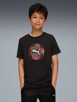 Puma - Boys Black Printed T-Shirt
