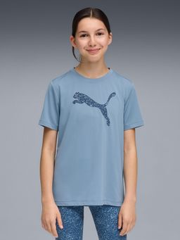 Puma - Girls Blue Printed T-Shirt