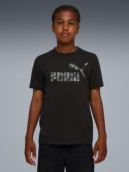 Puma - Boys Black Printed T-Shirt