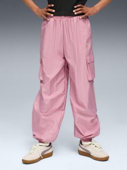 Puma - Girls Pink Solid Joggers