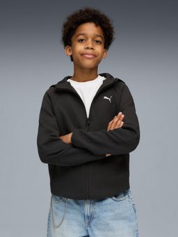 Puma - Evo Stripe Boys Black Full-Zip Training Hooded Jacket