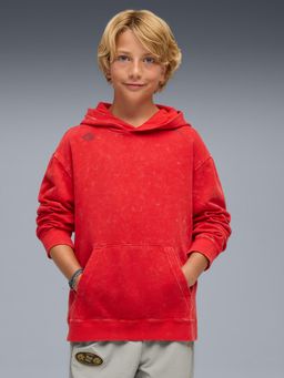 Puma - X Sonic Boys Red Relaxed Fit Graphic Hoodie