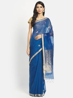Fabindia - Cotton Silk Chanderi Saree without Blouse