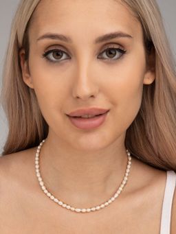 Palmonas - Pearl Chain Two Layer Necklace for Womens Waterproof & Anti-Tarnish