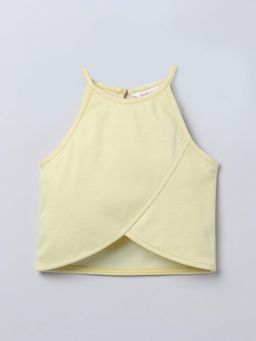 Taffy - Yellow Solid Comfortable Fit Top (9-10 Years)