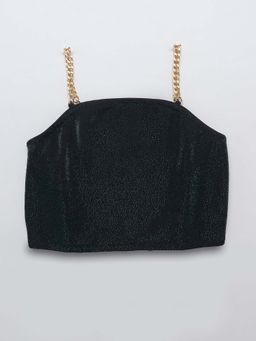 Taffy - Black Textured Comfortable Fit Top (11-12 Years)