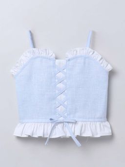 Taffy - Blue Solid Comfortable Fit Top